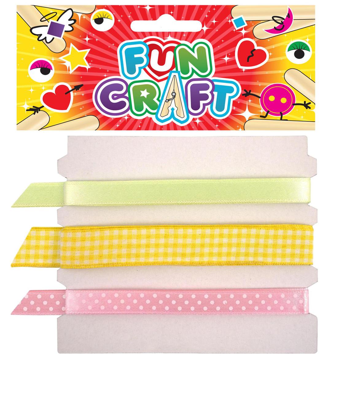 Pack of 12 Craft Kid Ribbon 3 Assorted 