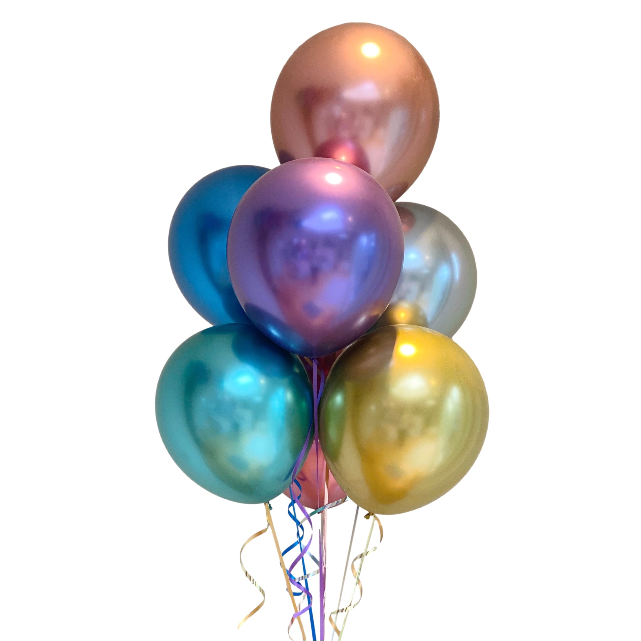 Bag of 50 Metallic Rose Gold Colour 12" Latex Balloons