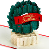 Festive Wreath Design 3D and Pop Up Christmas Card {DC}