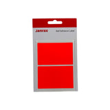 Pack of 8 Fluorescent Red 50x80mm Rectangular Labels