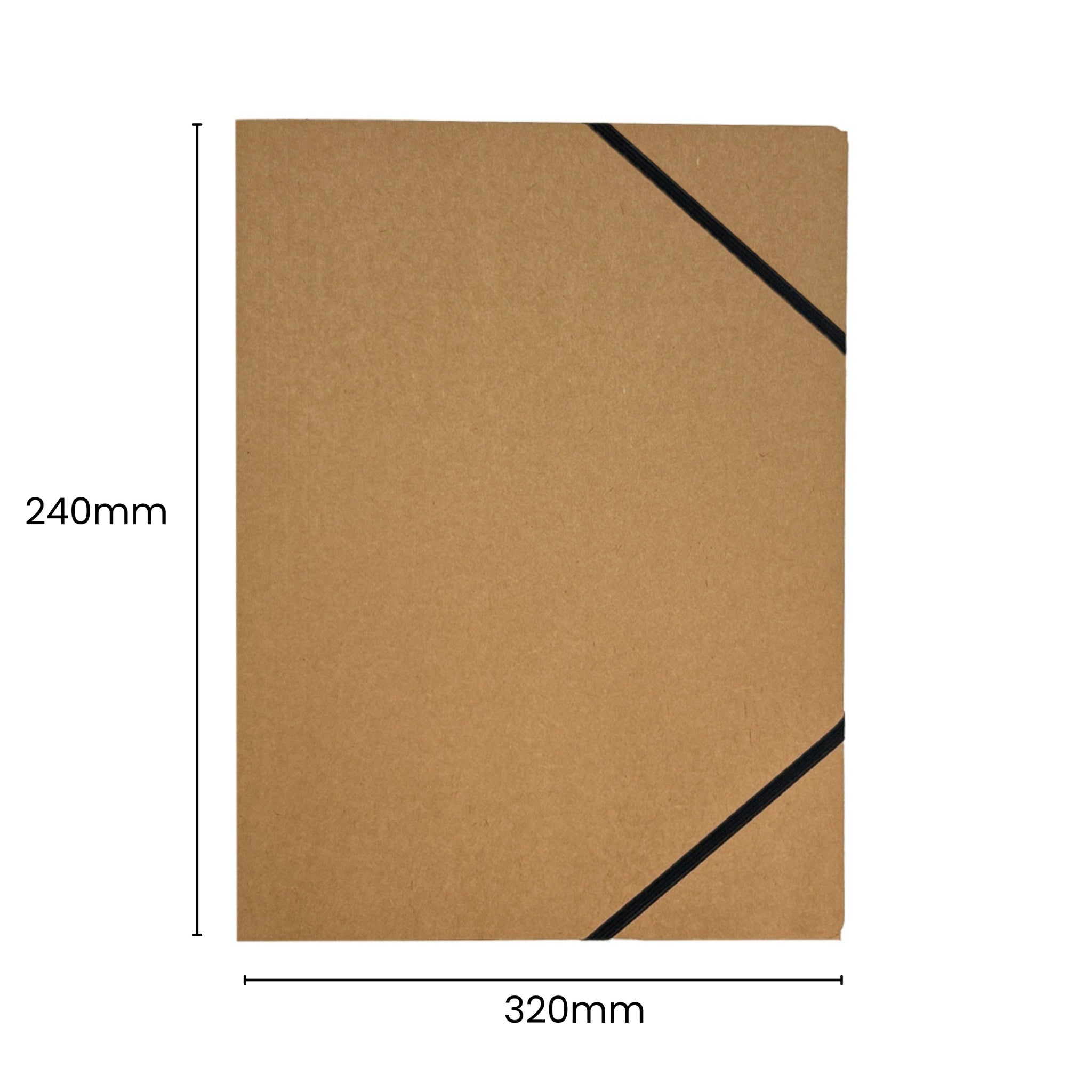 A4 Kraft Card 3 Flap Folder With Elastic Closure