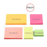 100 Sheets Fluorescent Yellow Colour Sticky Notes 75x50mm
