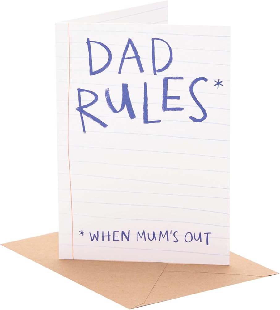 Funny Rules Design Dad Birthday Card