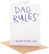 Funny Rules Design Dad Birthday Card