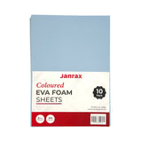 Pack of 10 A4 Light Blue Coloured EVA Foam Sheets