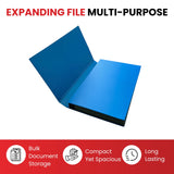 A4 Blue 15 Pocket Expanding File – A–Z Tabbed Dividers for Organised Multipurpose Document Storage