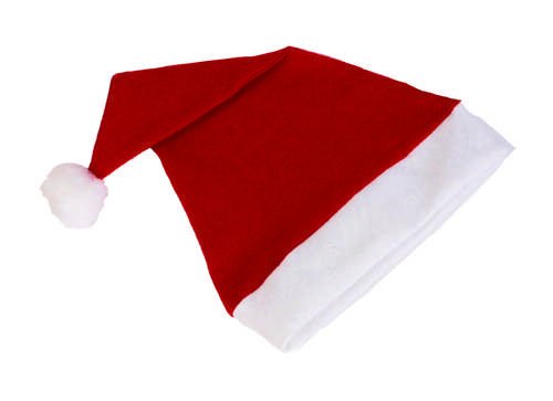 Adult Santa Hat with Bobble and Trim