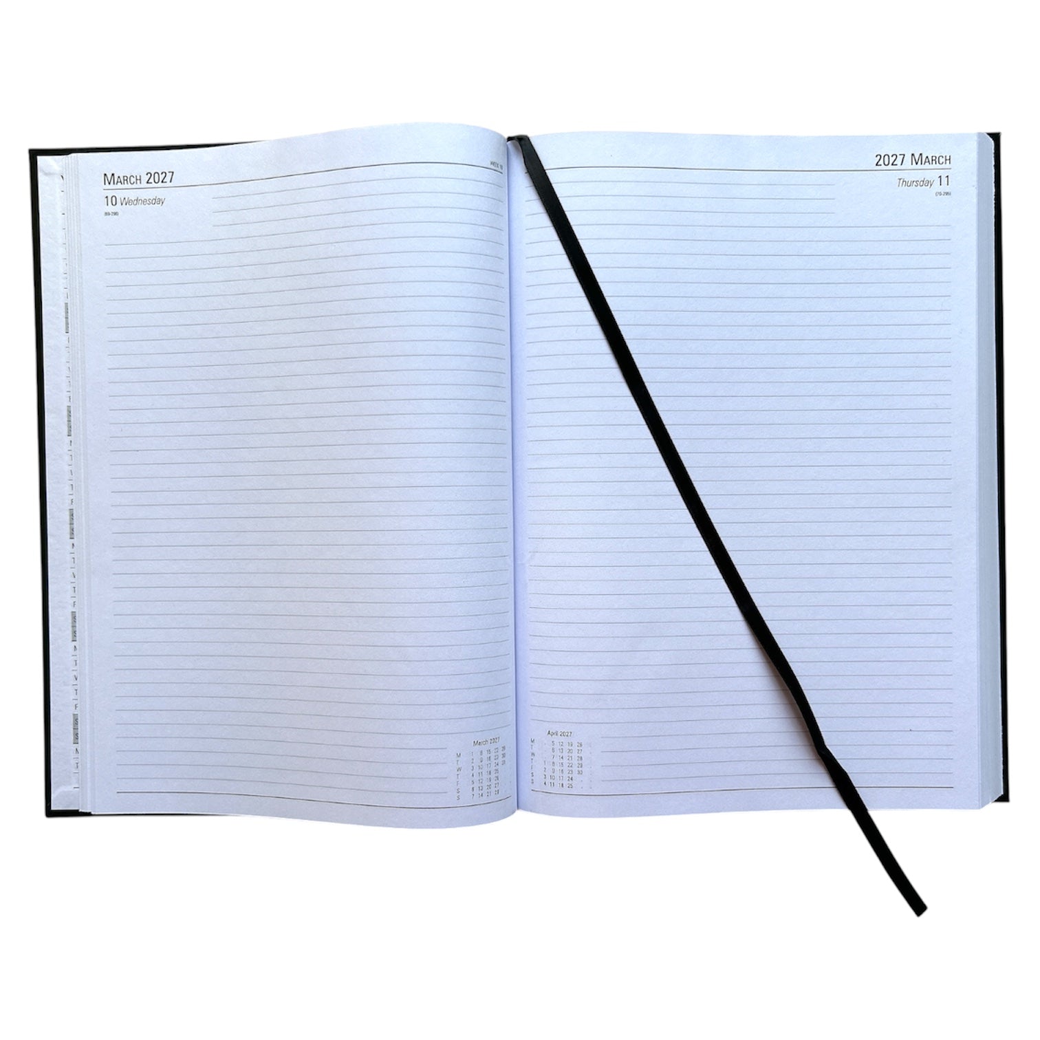 Janrax 2027 A4 Day Per Page Black Desk Diary