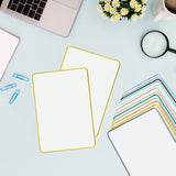 A4 Double Sided Magnetic Erasable MDF Plain Whiteboard With Cyan Border