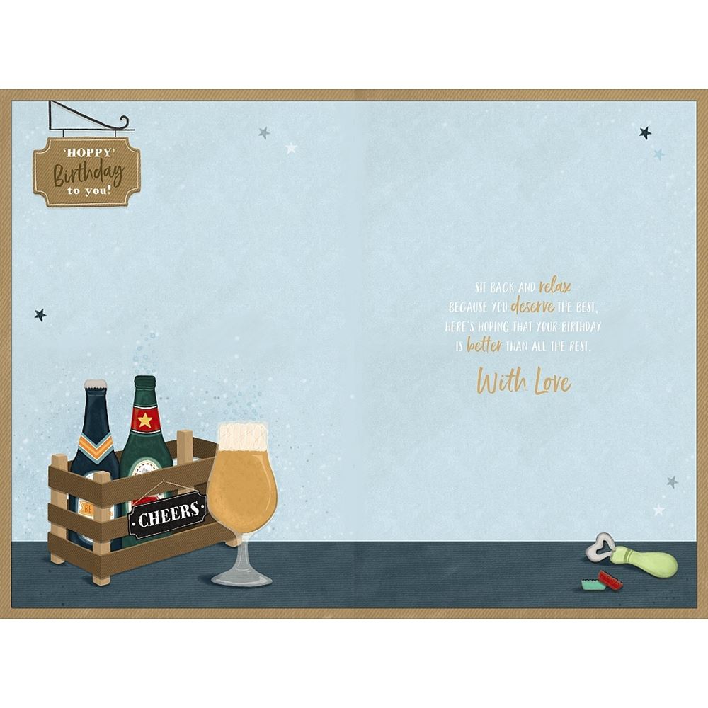 Beer Crate Design Brother in Law Birthday Card