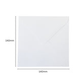 Pack of 50 White 100gsm 140x140mm Gummed Envelopes