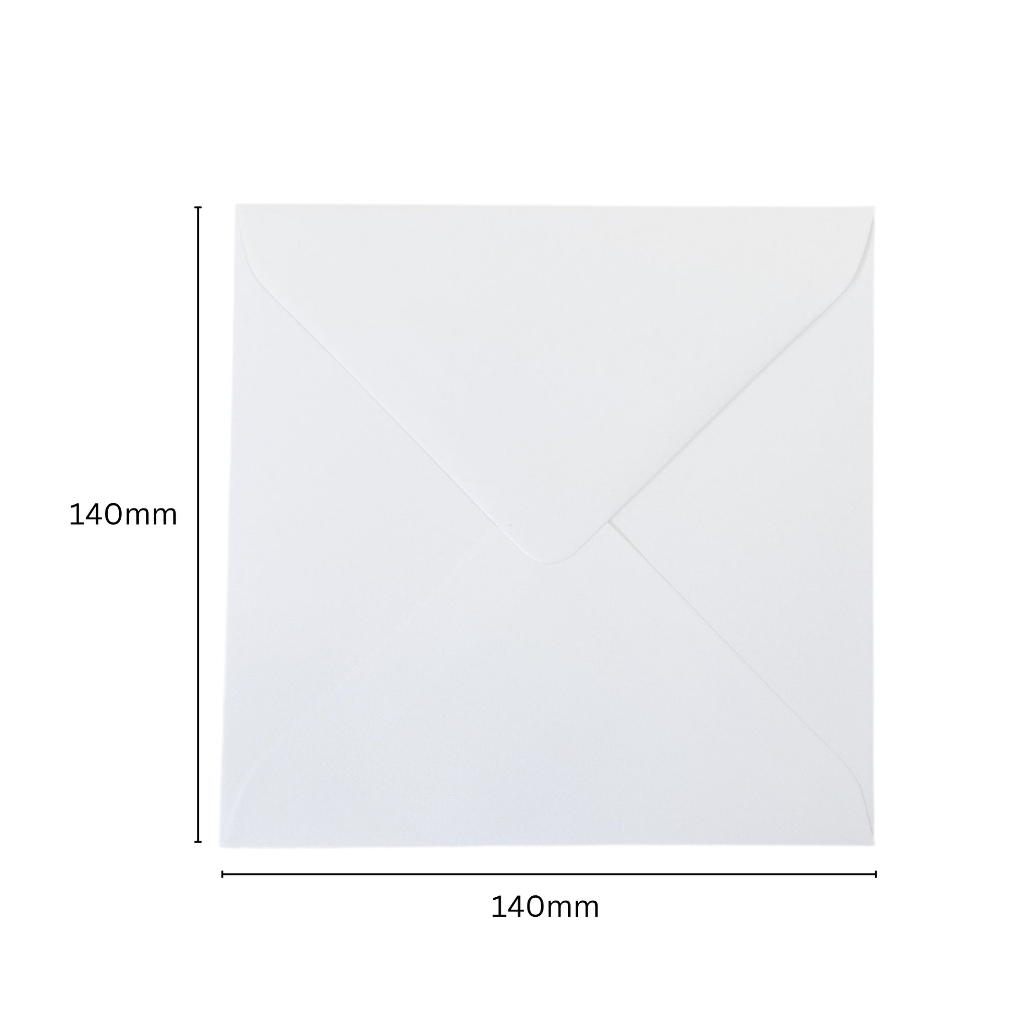 Pack of 50 White 100gsm 140x140mm Gummed Envelopes