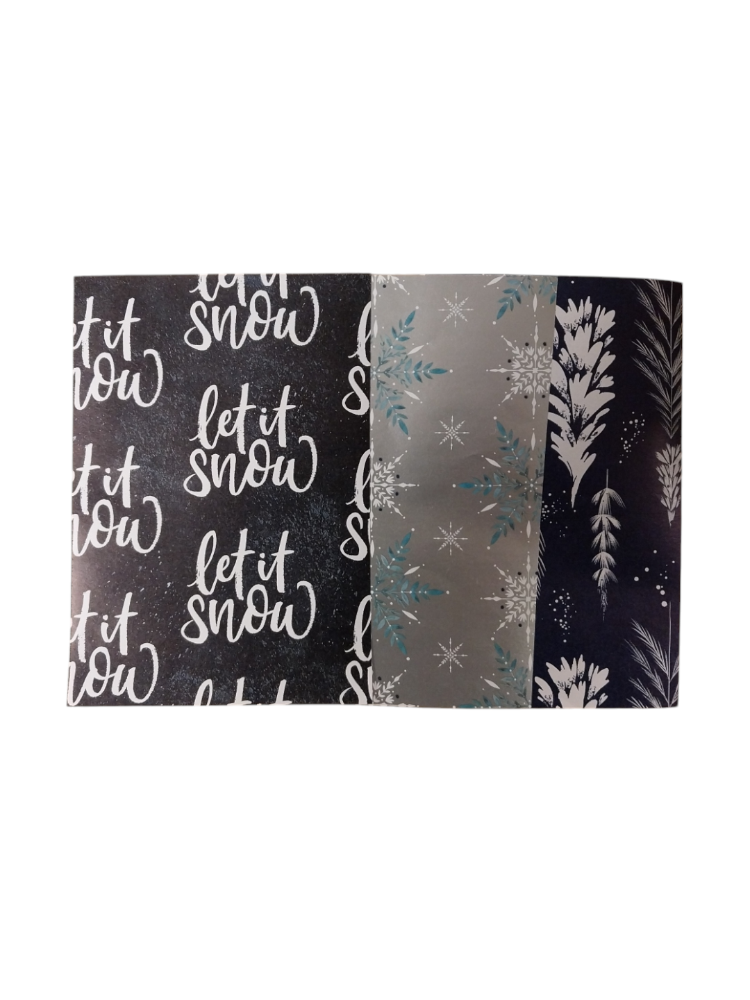 Single 3m Christmas Text OR Tree Design Gift Wrap Roll {DC}