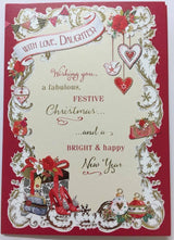 DAUGHTER TRADITIONAL CHRISTMAS GREETING CARD 