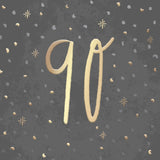 Dots Design Contemporary Luxury Foiled 90th Birthday Card