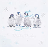 Multipack of 6 Penguins Design Christmas Cards with Envelopes