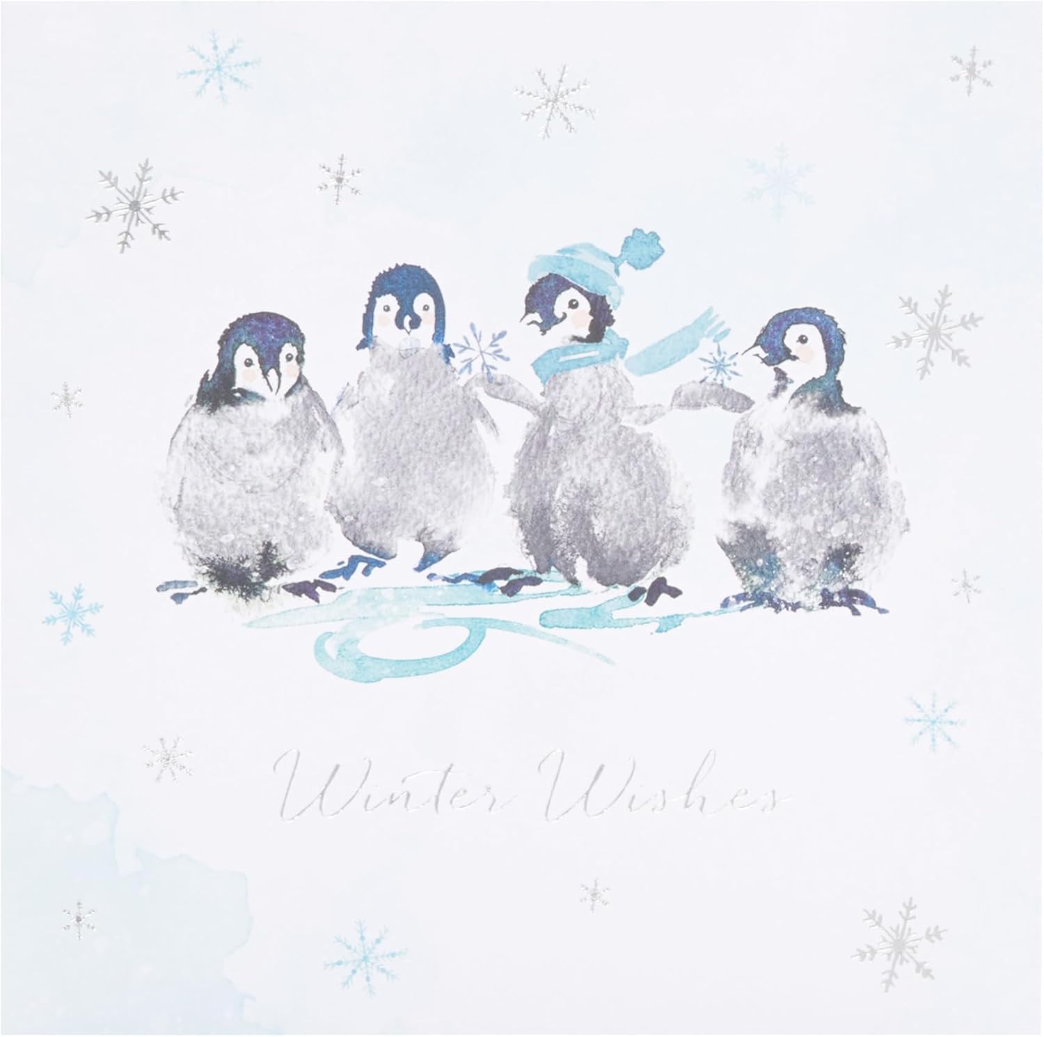 Multipack of 6 Penguins Design Christmas Cards with Envelopes