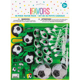 Pack of 48 3D Assorted Soccer Favor Pieces