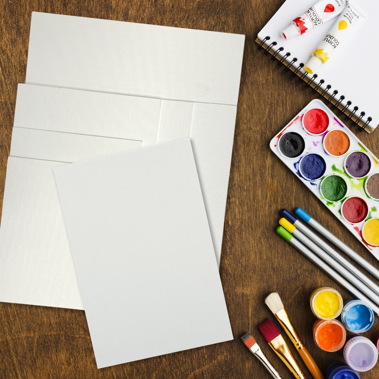 24x30cm Blank White Flat Stretched Board Art Canvas By Janrax