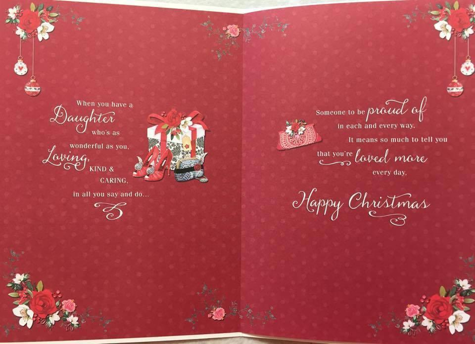 DAUGHTER TRADITIONAL CHRISTMAS GREETING CARD 