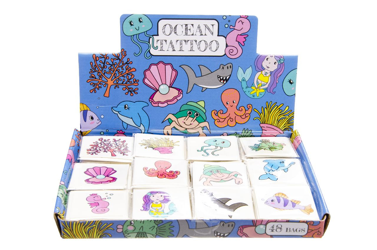 12 Pieces Sea Animal Tattoos
