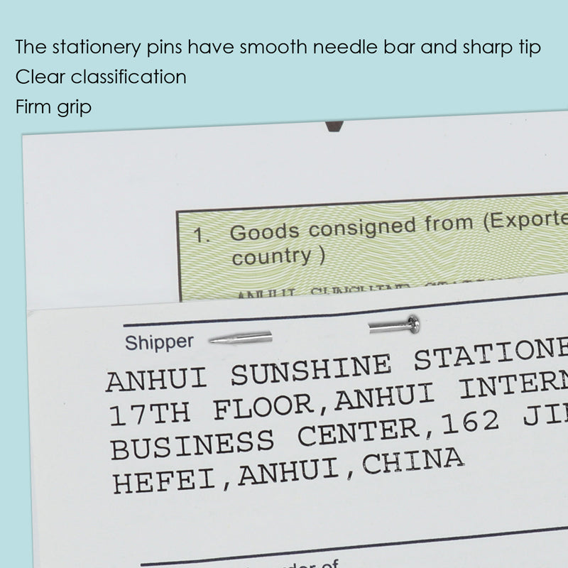 Pack of 440 26mm Nickel Office Pins (50g)