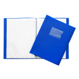 A4 Blue Flexible Cover 60 Pocket Display Book