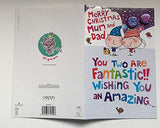 Merry Christmas Mum and Dad Both Of You Amazing Humour Christmas Greeting Card... 