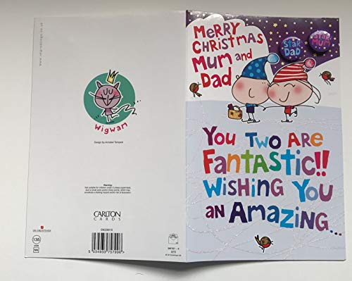 Merry Christmas Mum and Dad Both Of You Amazing Humour Christmas Greeting Card... 