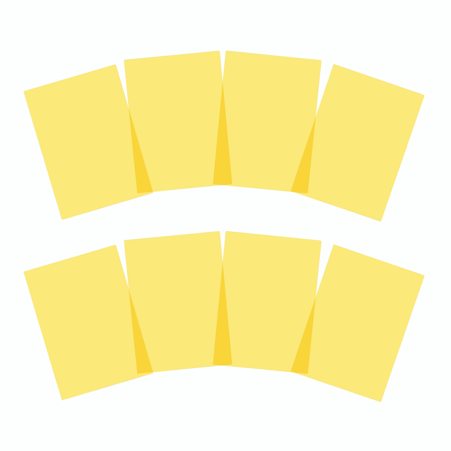 Pack of 8 A4 Plain Yellow Dyslexia Overlay Reading Sheets – PET Material, Rounded Corners