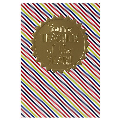 Thank You Card for Teacher 'Of The Year Certificate' 