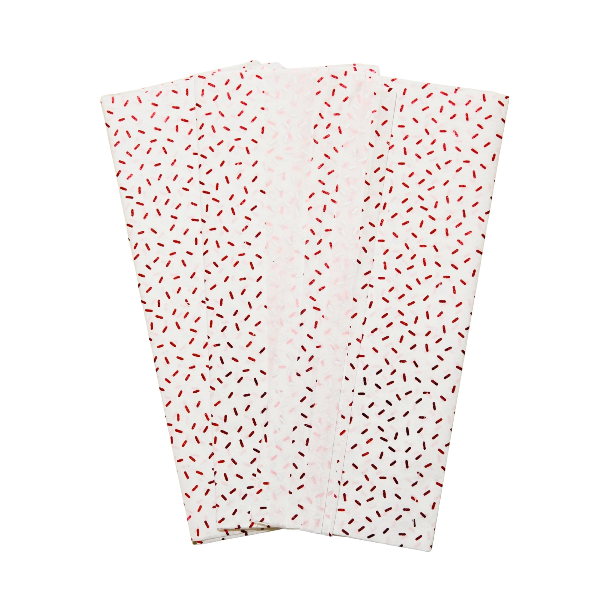 Pack of 10 Confetti Sprinkles Luxury Red Metallic Plastic-Free 18gsm Tissue Paper Sheets 50x70cm