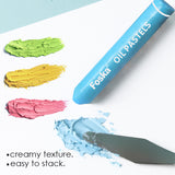 Pack of 12 Assorted Colour Soft Oil Pastels