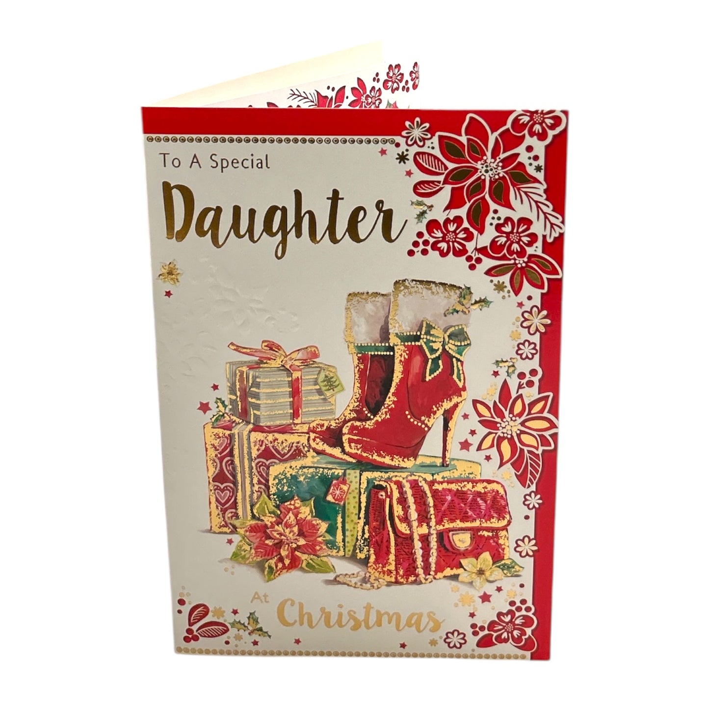 Stylish Wishes for a Fabulous Daughter Christmas Card