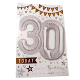 Age 30 today Balloon Boutique Greeting Card