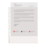 Pack of 20 A5 Glass Clear Punched Pockets by Janrax