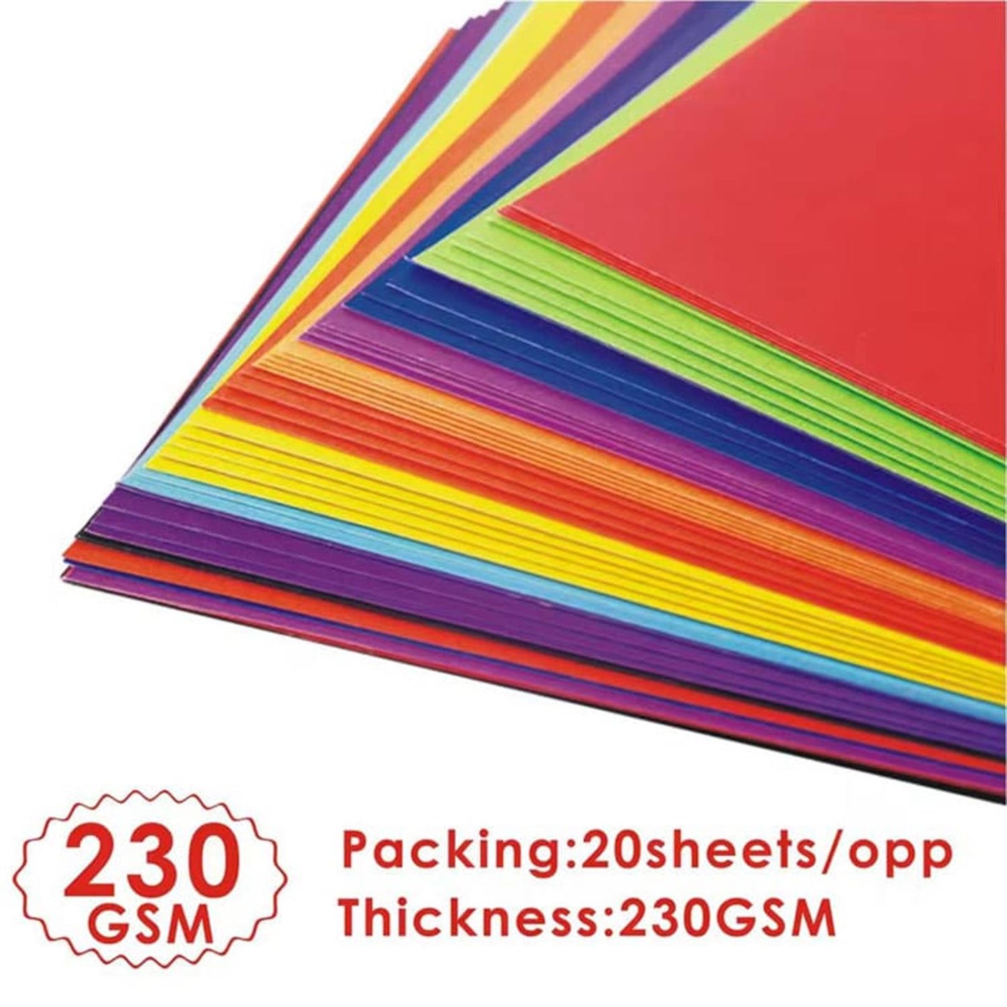 Pack of 20 A2 Bristol Board Lake Blue Colored Craft Papers 230gsm