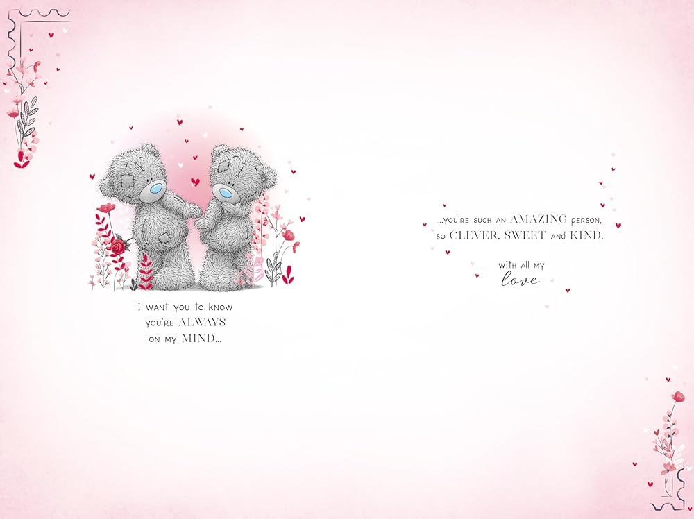 Bear At Door With Gifts Someone Very Special Valentine's Day Card {DC}