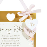 Me to You Marriage Rules Plaque Fun Wedding Day Or Hen Night Gift Official Collection