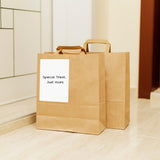 Pack of 7 White 80x110mm Rectangular Labels - Adhesive Stickers