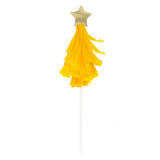 Pack of 6 Vibrant Christmas Tree Shaped Cake Toppers