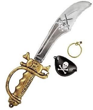 Pirate Cutlass Sword and Accessories Set - Adult Fancy Dress