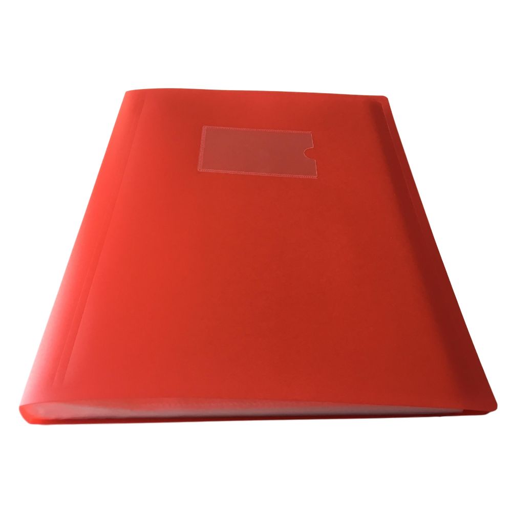 A4 Red Flexible Cover 20 Pocket Display Book