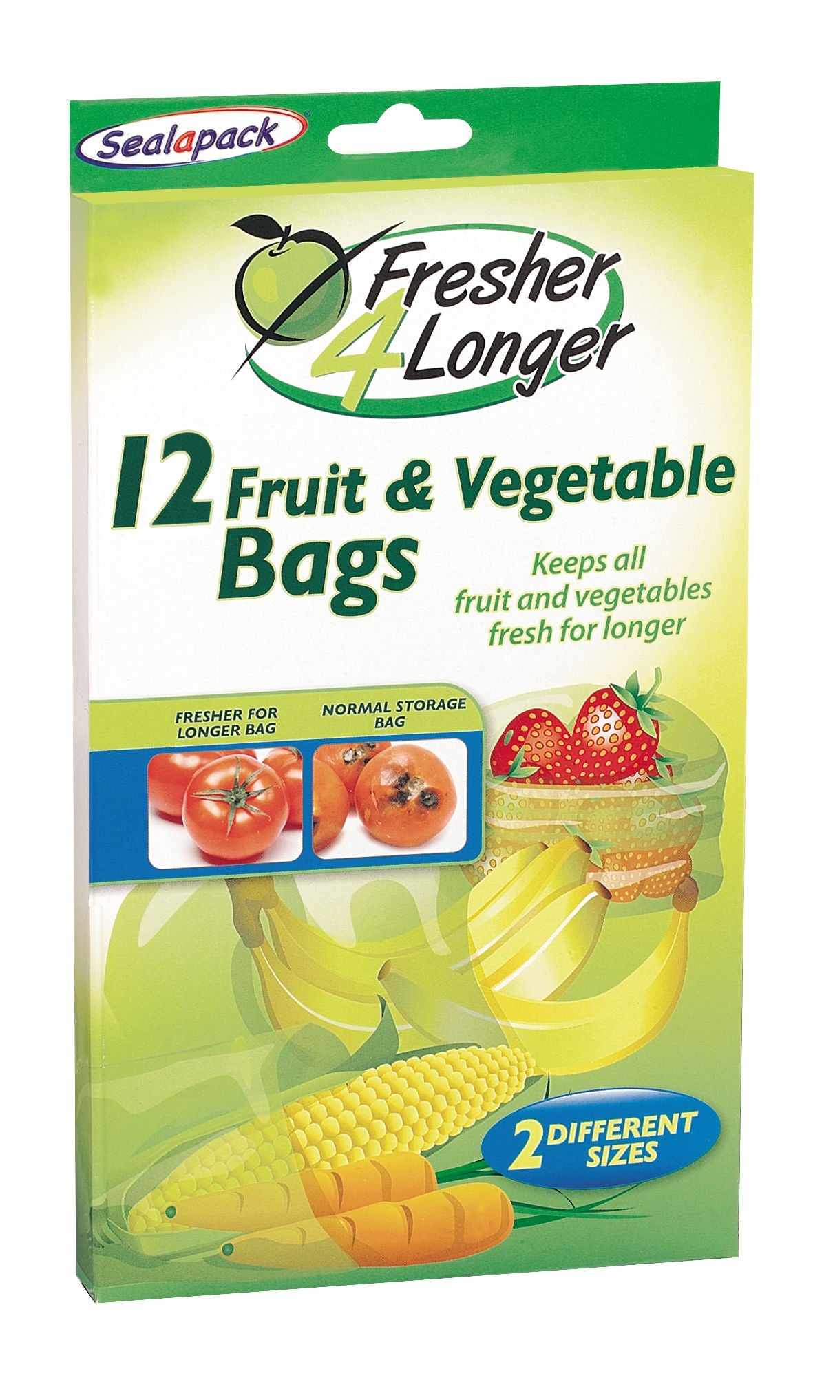 Pack of 12 Sealapack Fresh For longer Fruit & Veg Bags