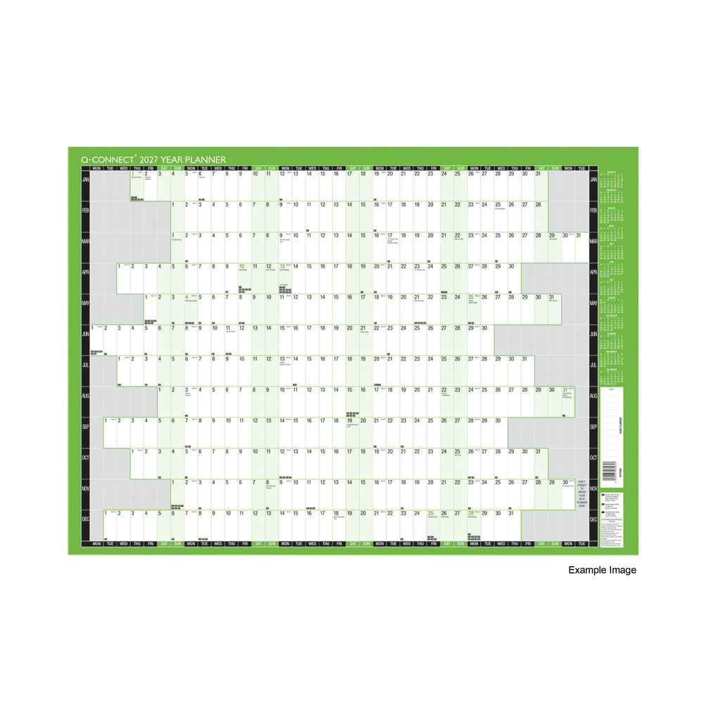 Janrax 2027 Year Planner Mounted - 855 x 610mm