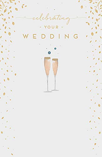 Champagne Flutes Wedding Day Card 