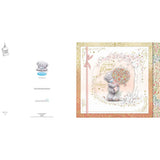 Bear Holding Bouquet Amazing Mum Luxury Handmade Mother's Day Card With Keepsake Box