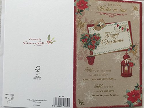 SISTER-IN-LAW - NICE VERSE GOLD FOIL CHRISTMAS CARD