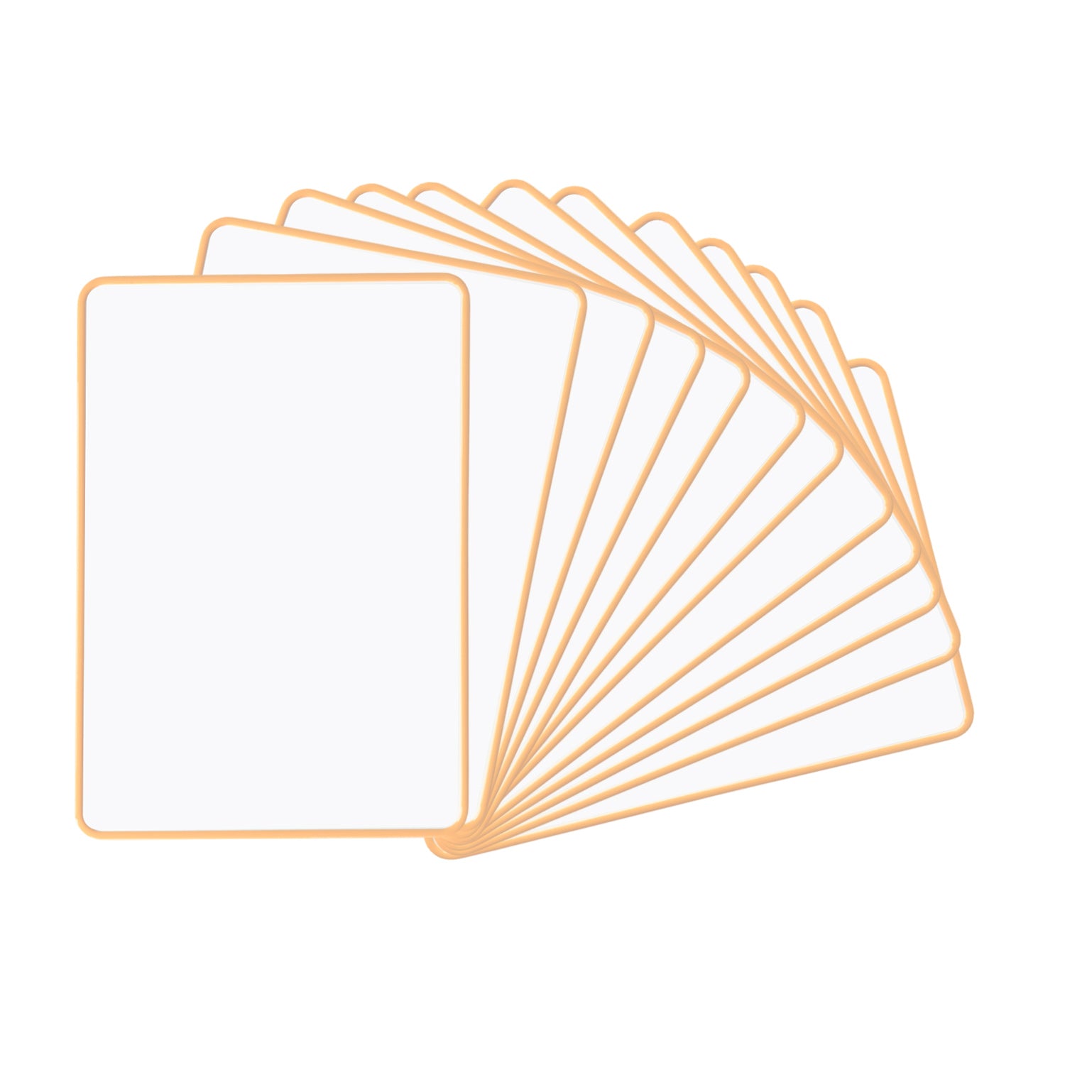 A4 Double Sided Magnetic Erasable MDF Plain Whiteboard With Orange Border