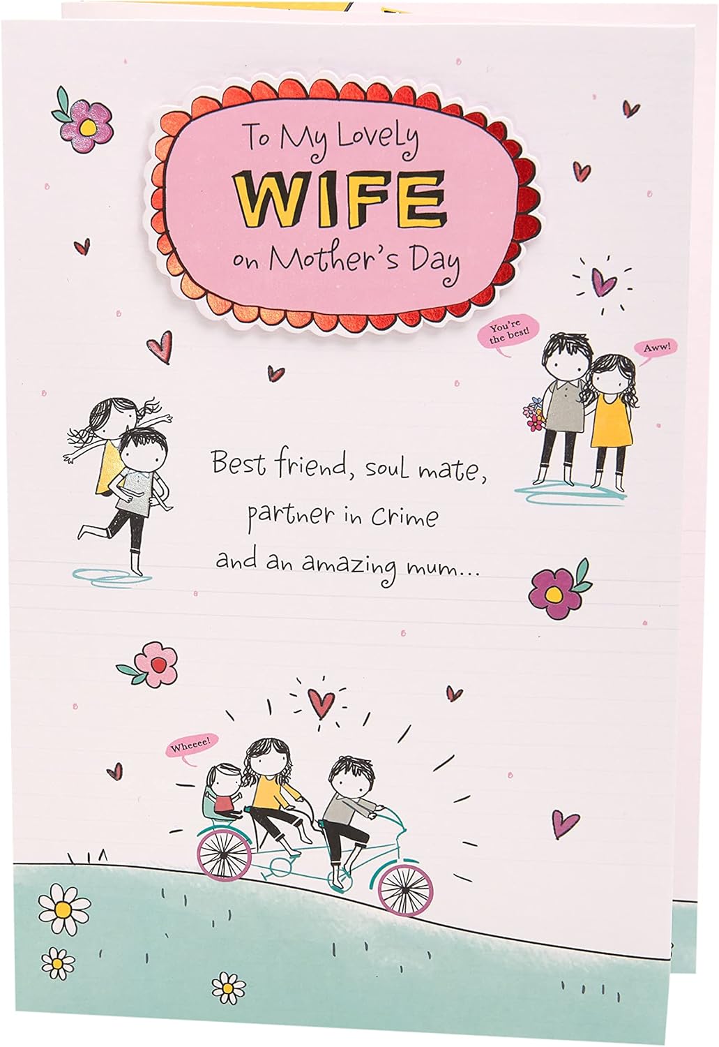 Oodles of Doodles Range Lovely Wife Mother's Day Card 